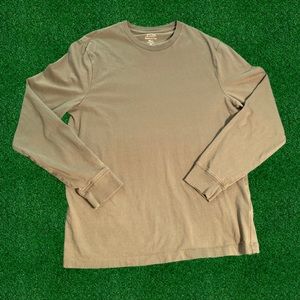 KHAKI GREEN J.CREW LONG SLEEVE T-SHIRT